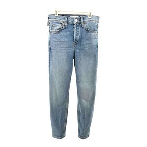 Re/Done‎ Women’s 24 Jeans Denim High Rise Ankle Crop Mid 90s Wash Vintage Look